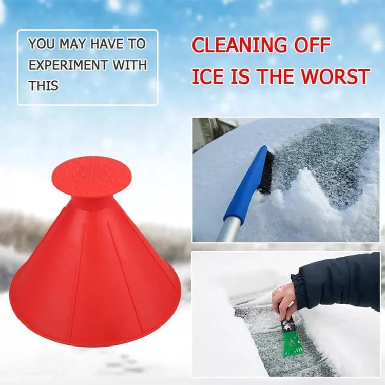 Auto Ice Scrape Funnel Car Window Glass Cleaning Tool Windshield Snow Remove Shovel Cleaning Brush Home Windows Glass Clean Amag