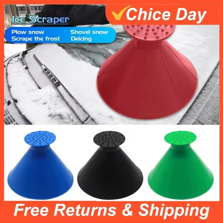 Auto Ice Scrape Funnel Car Window Glass Cleaning Tool Windshield Snow Remove Shovel Cleaning Brush Home Windows Glass Clean Amag