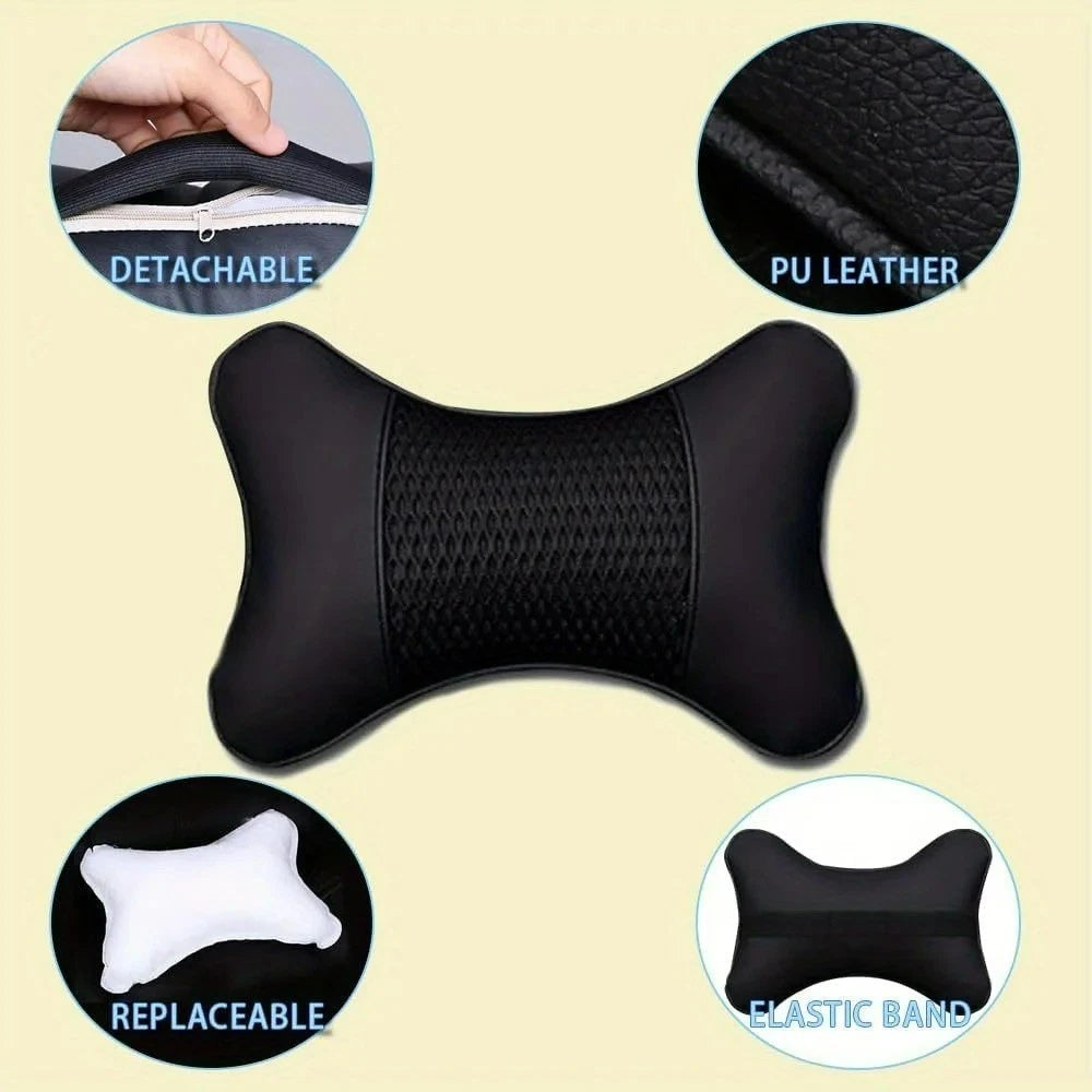 2 PCS Car Head Neck Rest Support Cushion Headrest Pillow Seat Pad Comfort UK